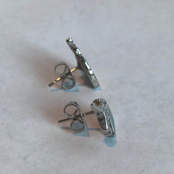 Sterling Silver w/ Turquoise Unicorn Earrings - Picture 2 of 2